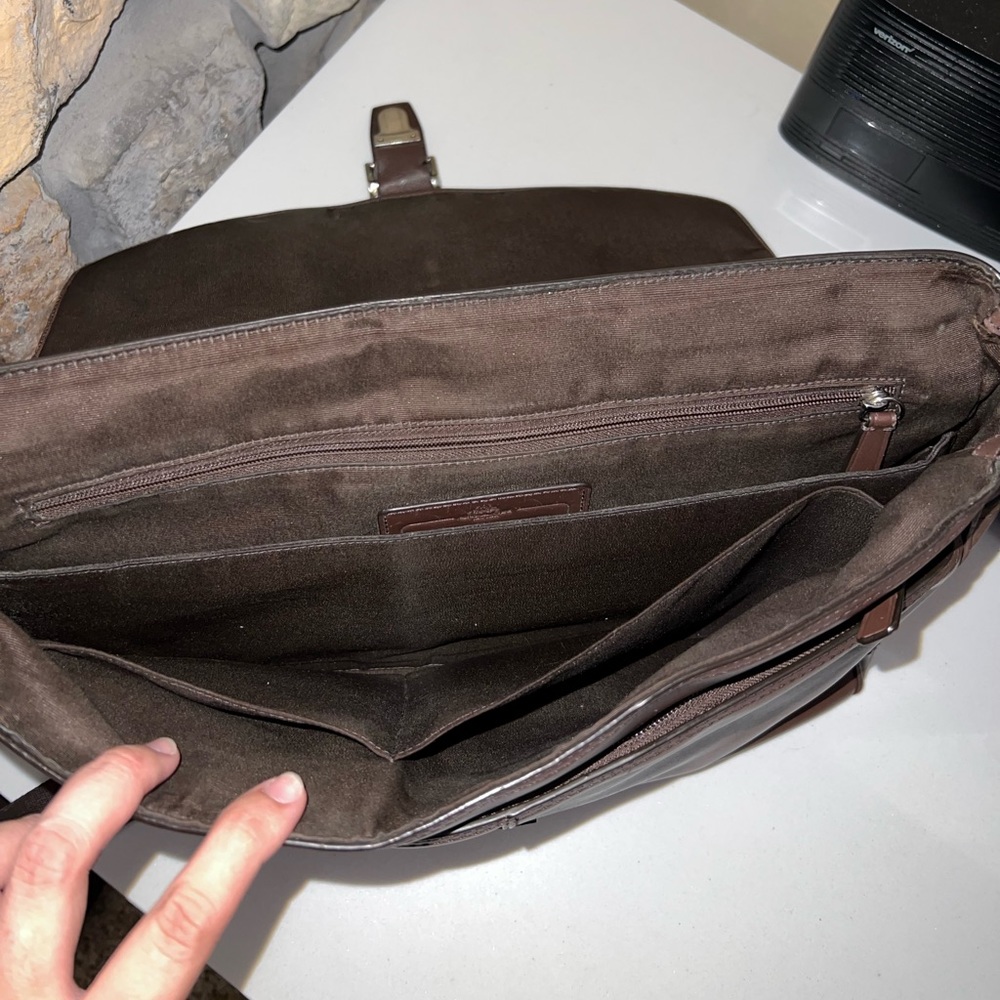 Coach Lexington Mahogany Leather Laptop Bag - Picture 12 of 16